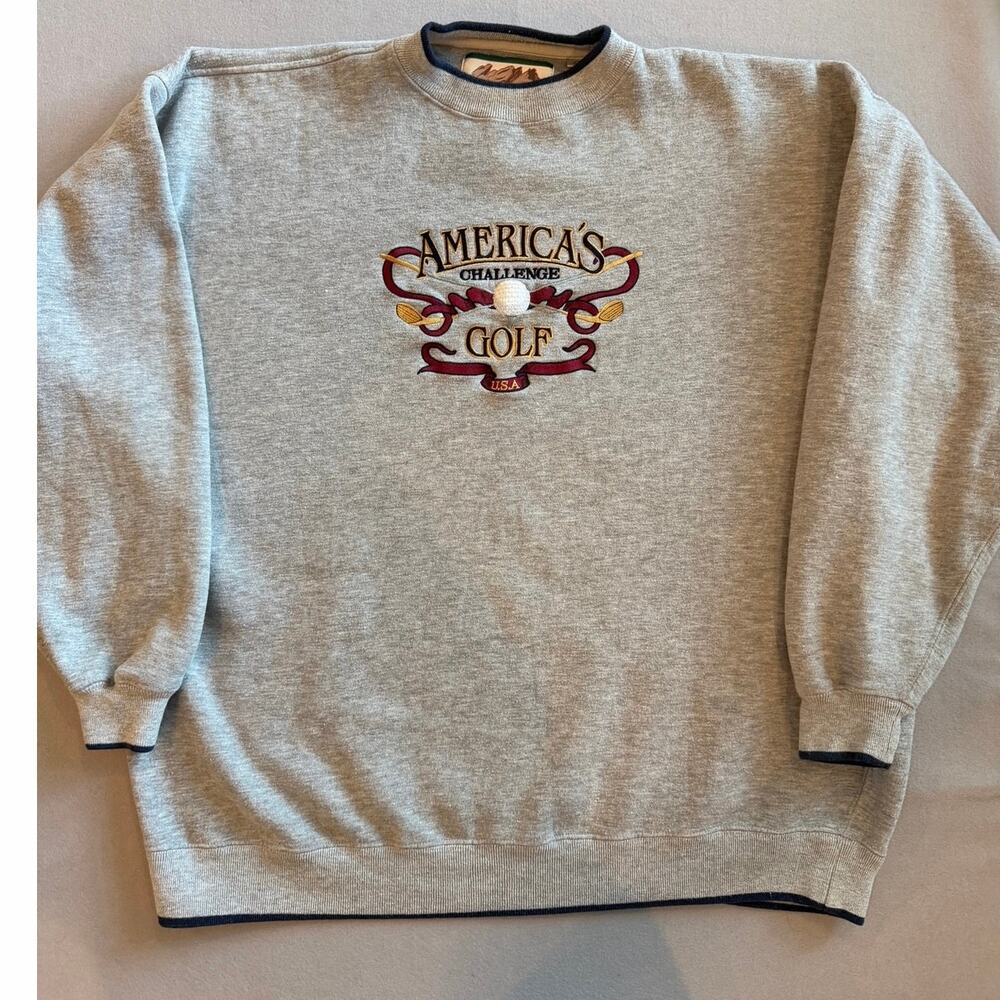 Vintage Red Cliff America’s Golf Challenge Mock Neck Sweatshirt XXL Embroidered